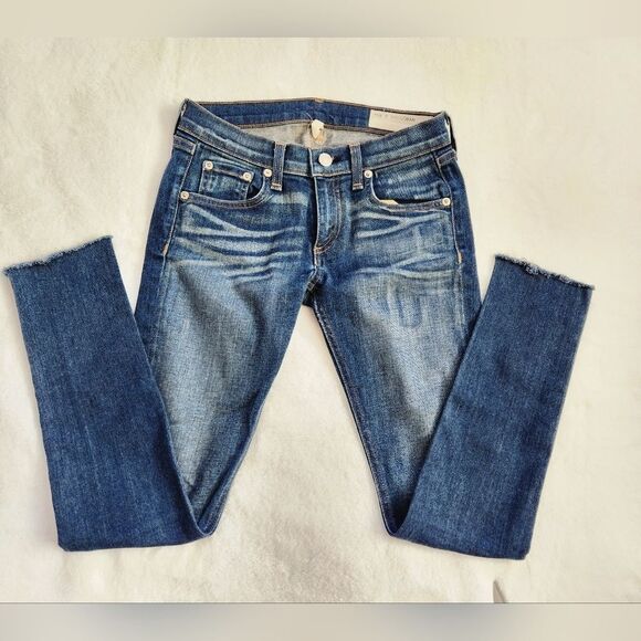 Rag & Bone Raw Hem Ankle Jeans Sz 25 - Picture 2 of 9